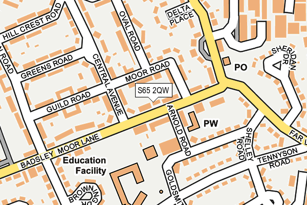 S65 2QW map - OS OpenMap – Local (Ordnance Survey) S65 2QW map - OS OpenMap – Local (Ordnance Survey)
