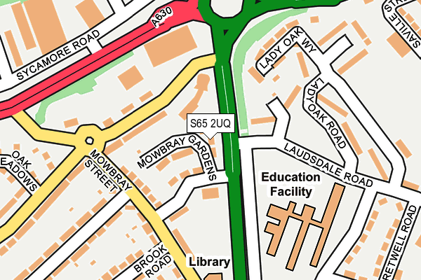 S65 2UQ map - OS OpenMap – Local (Ordnance Survey) S65 2UQ map - OS OpenMap – Local (Ordnance Survey)