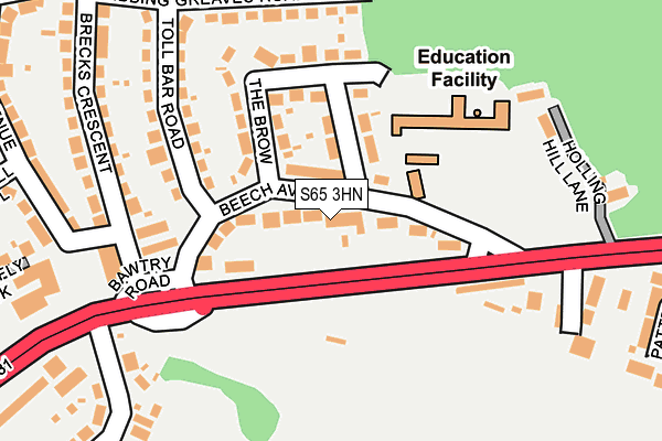 S65 3HN map - OS OpenMap – Local (Ordnance Survey) S65 3HN map - OS OpenMap – Local (Ordnance Survey)
