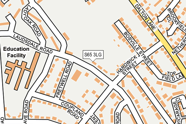 S65 3LG map - OS OpenMap – Local (Ordnance Survey) S65 3LG map - OS OpenMap – Local (Ordnance Survey)