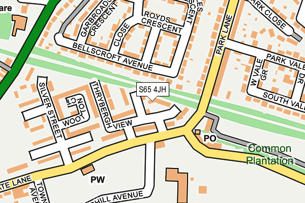 S65 4JH map - OS OpenMap – Local (Ordnance Survey) S65 4JH map - OS OpenMap – Local (Ordnance Survey)
