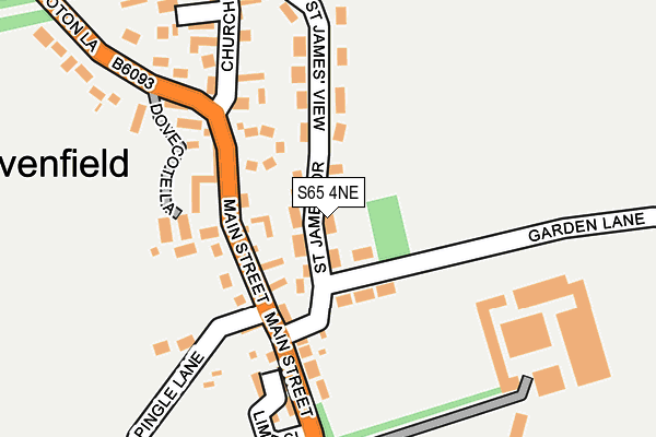 S65 4NE map - OS OpenMap – Local (Ordnance Survey) S65 4NE map - OS OpenMap – Local (Ordnance Survey)