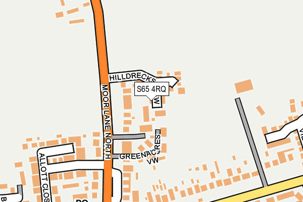 S65 4RQ map - OS OpenMap – Local (Ordnance Survey) S65 4RQ map - OS OpenMap – Local (Ordnance Survey)
