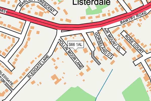 S66 1AL map - OS OpenMap – Local (Ordnance Survey) S66 1AL map - OS OpenMap – Local (Ordnance Survey)
