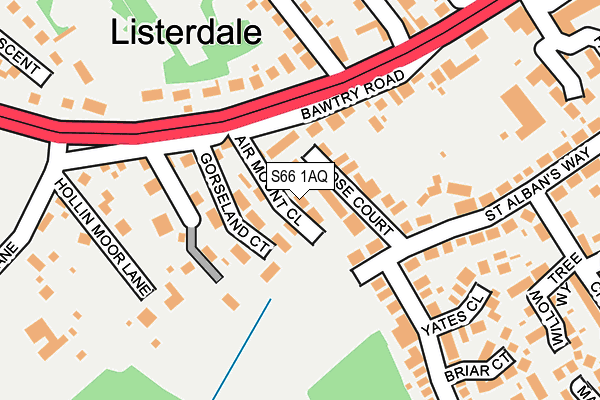 S66 1AQ map - OS OpenMap – Local (Ordnance Survey)
