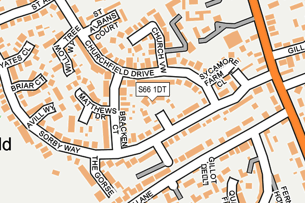 S66 1DT map - OS OpenMap – Local (Ordnance Survey) S66 1DT map - OS OpenMap – Local (Ordnance Survey)
