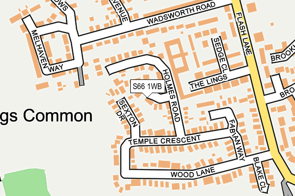 S66 1WB map - OS OpenMap – Local (Ordnance Survey) S66 1WB map - OS OpenMap – Local (Ordnance Survey)