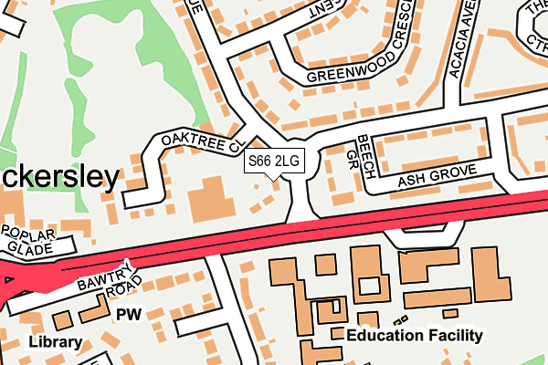 S66 2LG map - OS OpenMap – Local (Ordnance Survey) S66 2LG map - OS OpenMap – Local (Ordnance Survey)