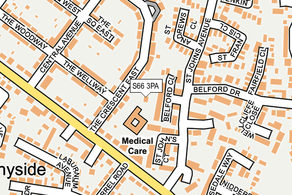 S66 3PA map - OS OpenMap – Local (Ordnance Survey) S66 3PA map - OS OpenMap – Local (Ordnance Survey)