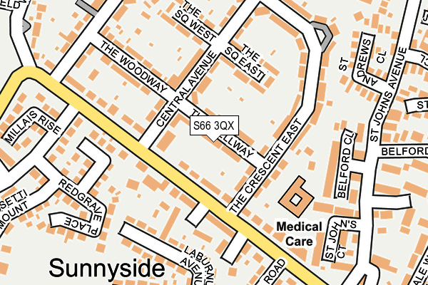 S66 3QX map - OS OpenMap – Local (Ordnance Survey) S66 3QX map - OS OpenMap – Local (Ordnance Survey)