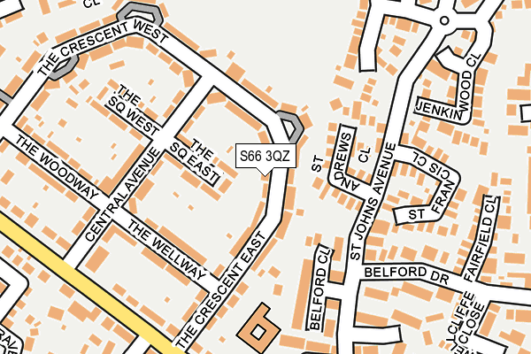 S66 3QZ map - OS OpenMap – Local (Ordnance Survey) S66 3QZ map - OS OpenMap – Local (Ordnance Survey)