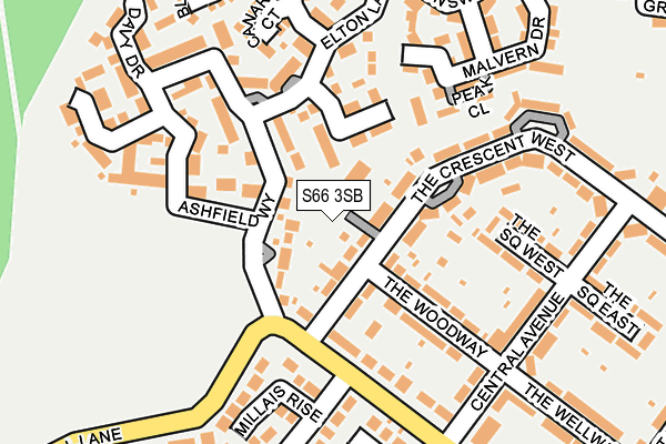 S66 3SB map - OS OpenMap – Local (Ordnance Survey) S66 3SB map - OS OpenMap – Local (Ordnance Survey)