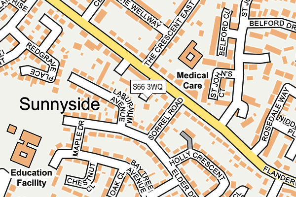 S66 3WQ map - OS OpenMap – Local (Ordnance Survey) S66 3WQ map - OS OpenMap – Local (Ordnance Survey)