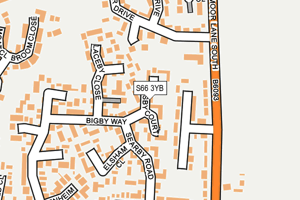S66 3YB map - OS OpenMap – Local (Ordnance Survey) S66 3YB map - OS OpenMap – Local (Ordnance Survey)