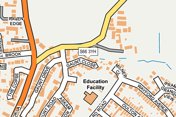 S66 3YH map - OS OpenMap – Local (Ordnance Survey)