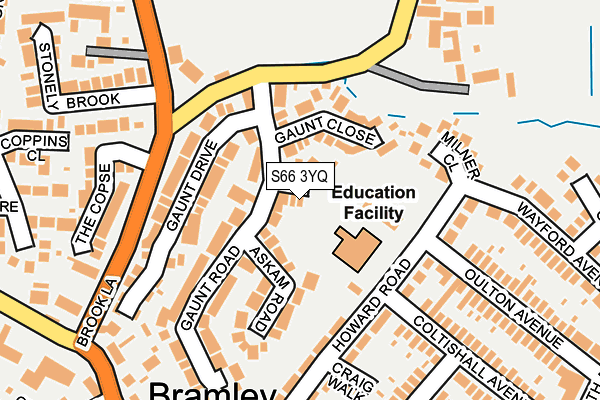 S66 3YQ map - OS OpenMap – Local (Ordnance Survey)