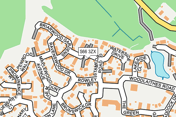 S66 3ZX map - OS OpenMap – Local (Ordnance Survey) S66 3ZX map - OS OpenMap – Local (Ordnance Survey)