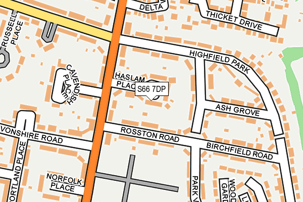 S66 7DP map - OS OpenMap – Local (Ordnance Survey) S66 7DP map - OS OpenMap – Local (Ordnance Survey)