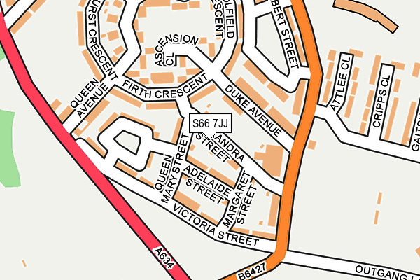 S66 7JJ map - OS OpenMap – Local (Ordnance Survey) S66 7JJ map - OS OpenMap – Local (Ordnance Survey)