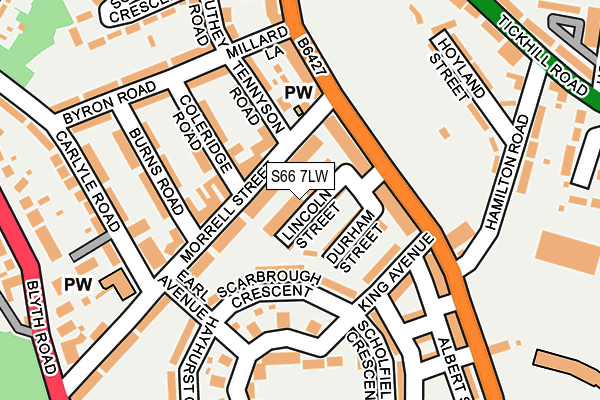 S66 7LW map - OS OpenMap – Local (Ordnance Survey) S66 7LW map - OS OpenMap – Local (Ordnance Survey)