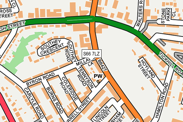 S66 7LZ map - OS OpenMap – Local (Ordnance Survey) S66 7LZ map - OS OpenMap – Local (Ordnance Survey)