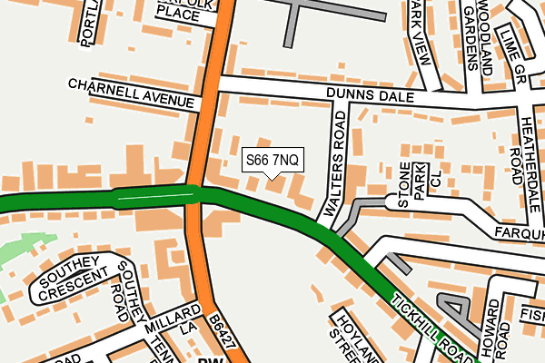 S66 7NQ map - OS OpenMap – Local (Ordnance Survey) S66 7NQ map - OS OpenMap – Local (Ordnance Survey)
