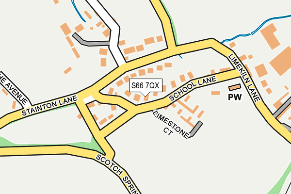 S66 7QX map - OS OpenMap – Local (Ordnance Survey)