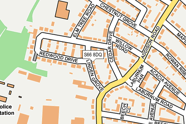 S66 8DQ map - OS OpenMap – Local (Ordnance Survey)