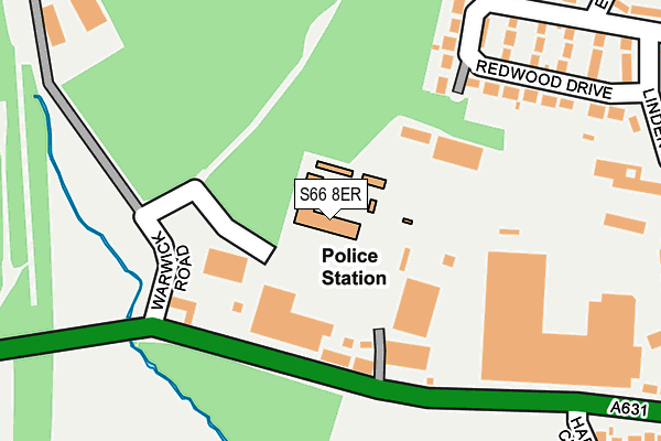 S66 8ER map - OS OpenMap – Local (Ordnance Survey)