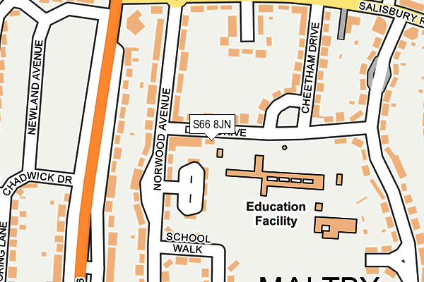 S66 8JN map - OS OpenMap – Local (Ordnance Survey) S66 8JN map - OS OpenMap – Local (Ordnance Survey)