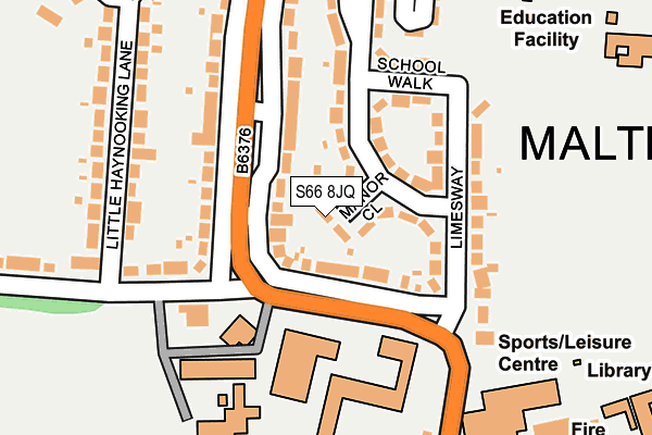 S66 8JQ map - OS OpenMap – Local (Ordnance Survey) S66 8JQ map - OS OpenMap – Local (Ordnance Survey)