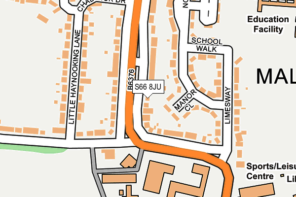 S66 8JU map - OS OpenMap – Local (Ordnance Survey) S66 8JU map - OS OpenMap – Local (Ordnance Survey)