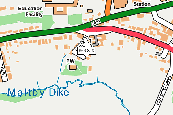 S66 8JX map - OS OpenMap – Local (Ordnance Survey) S66 8JX map - OS OpenMap – Local (Ordnance Survey)