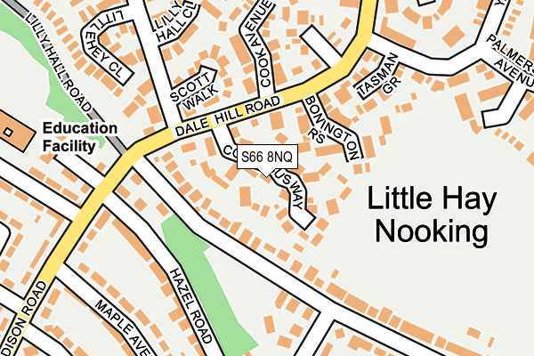 S66 8NQ map - OS OpenMap – Local (Ordnance Survey)