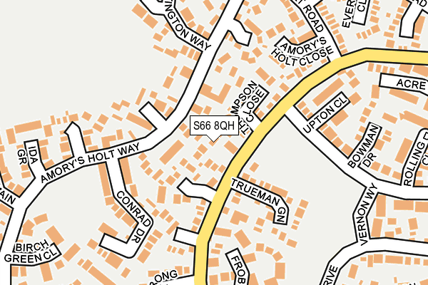S66 8QH map - OS OpenMap – Local (Ordnance Survey) S66 8QH map - OS OpenMap – Local (Ordnance Survey)