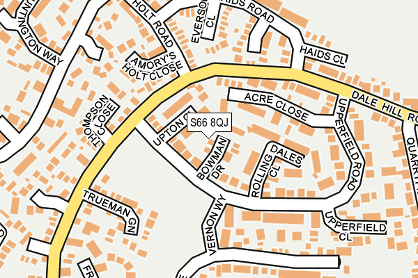 S66 8QJ map - OS OpenMap – Local (Ordnance Survey) S66 8QJ map - OS OpenMap – Local (Ordnance Survey)