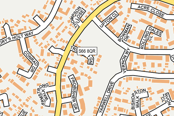 S66 8QR map - OS OpenMap – Local (Ordnance Survey) S66 8QR map - OS OpenMap – Local (Ordnance Survey)