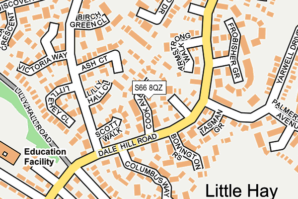 S66 8QZ map - OS OpenMap – Local (Ordnance Survey)