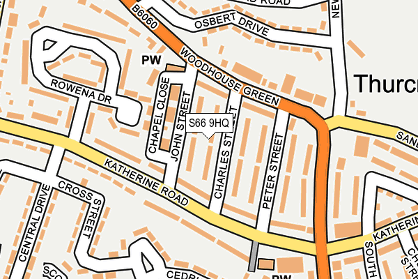 S66 9HQ map - OS OpenMap – Local (Ordnance Survey) S66 9HQ map - OS OpenMap – Local (Ordnance Survey)