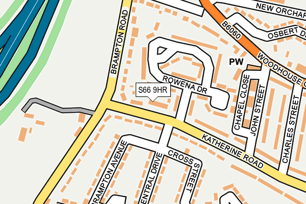 S66 9HR map - OS OpenMap – Local (Ordnance Survey) S66 9HR map - OS OpenMap – Local (Ordnance Survey)