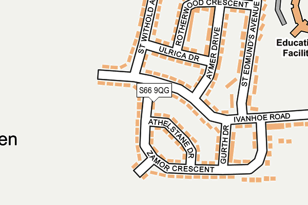 S66 9QG map - OS OpenMap – Local (Ordnance Survey) S66 9QG map - OS OpenMap – Local (Ordnance Survey)