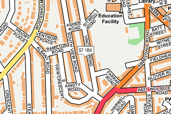 S7 1BX map - OS OpenMap – Local (Ordnance Survey) S7 1BX map - OS OpenMap – Local (Ordnance Survey)