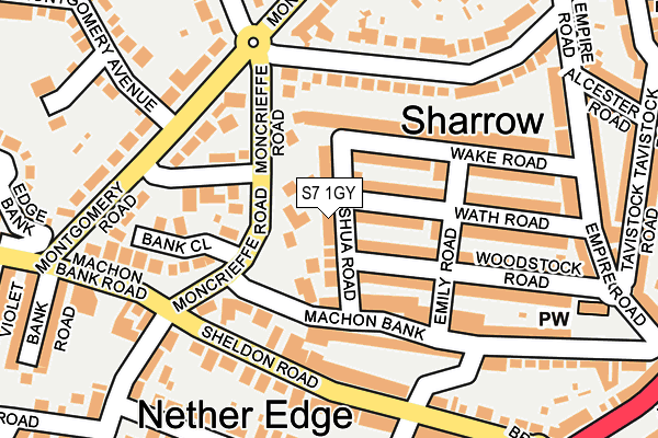 S7 1GY map - OS OpenMap – Local (Ordnance Survey) S7 1GY map - OS OpenMap – Local (Ordnance Survey)