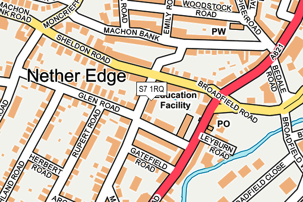 S7 1RQ map - OS OpenMap – Local (Ordnance Survey) S7 1RQ map - OS OpenMap – Local (Ordnance Survey)