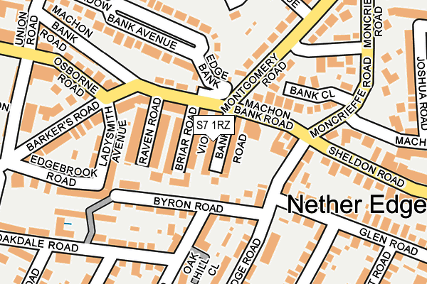 S7 1RZ map - OS OpenMap – Local (Ordnance Survey) S7 1RZ map - OS OpenMap – Local (Ordnance Survey)