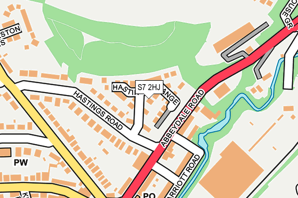 S7 2HJ map - OS OpenMap – Local (Ordnance Survey) S7 2HJ map - OS OpenMap – Local (Ordnance Survey)