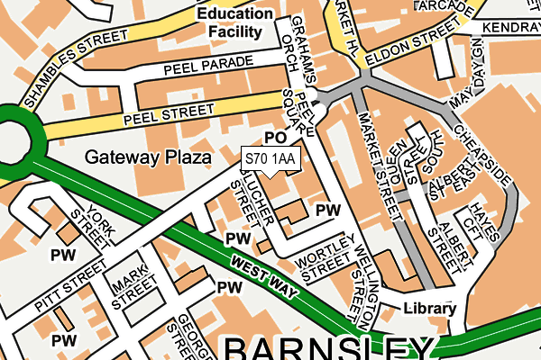 S70 1AA map - OS OpenMap – Local (Ordnance Survey) S70 1AA map - OS OpenMap – Local (Ordnance Survey)