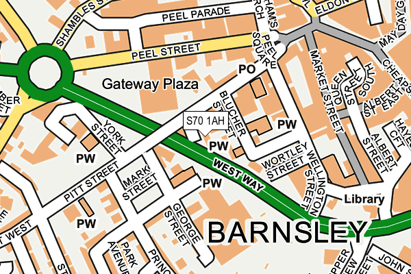 S70 1AH map - OS OpenMap – Local (Ordnance Survey) S70 1AH map - OS OpenMap – Local (Ordnance Survey)