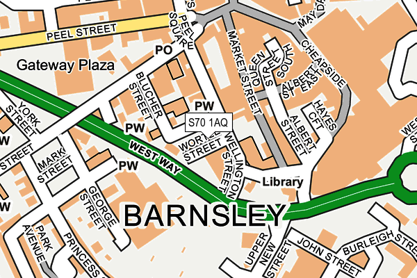 S70 1AQ map - OS OpenMap – Local (Ordnance Survey) S70 1AQ map - OS OpenMap – Local (Ordnance Survey)