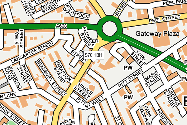 S70 1BH map - OS OpenMap – Local (Ordnance Survey) S70 1BH map - OS OpenMap – Local (Ordnance Survey)